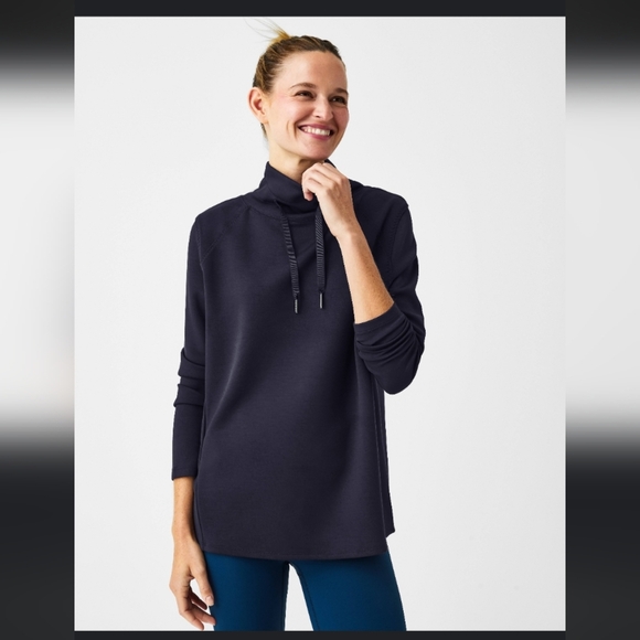 SPANX Charcoal Gray Turtleneck Pullover - Picture 1 of 7